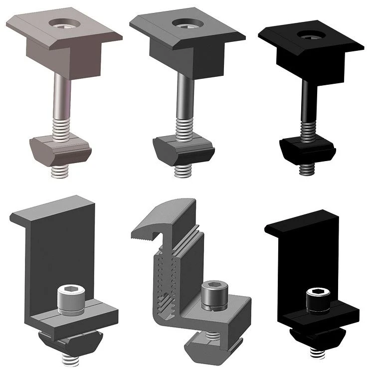 Adjustable solar clamps