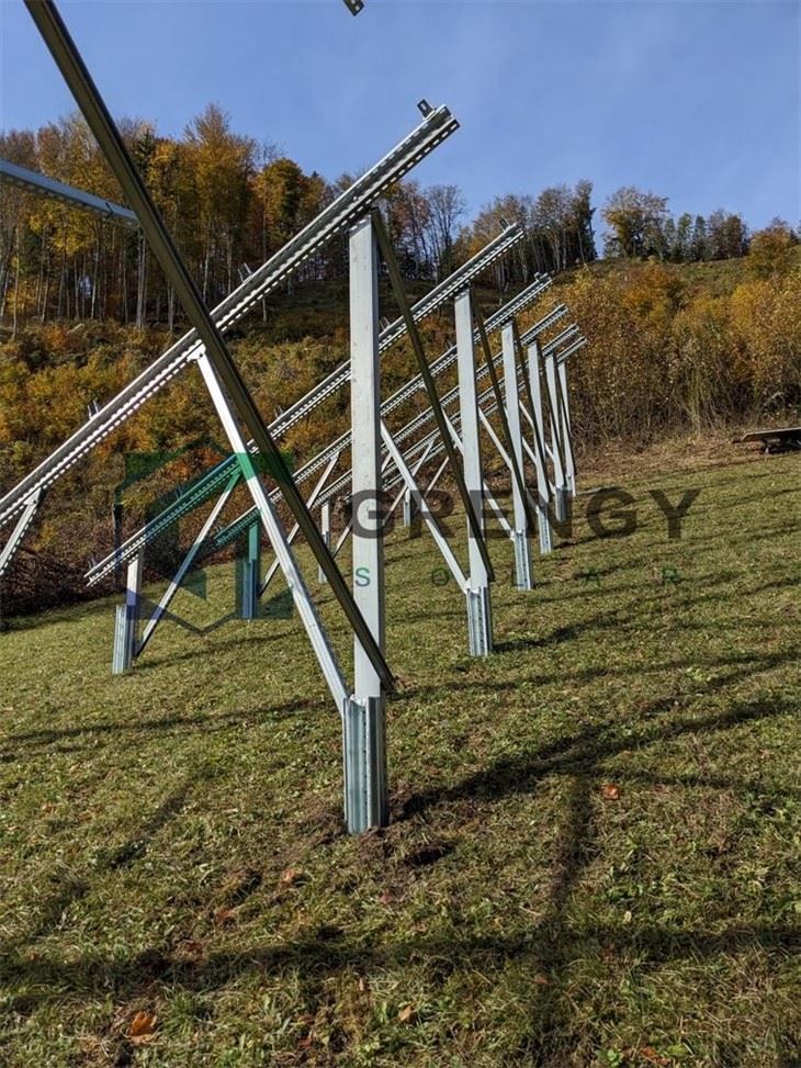 Steel Pile Foundation Solar Ground Mounting System