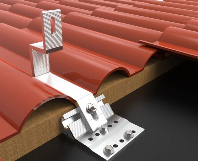 Adjustable Solar Tile Roof Hook Mount