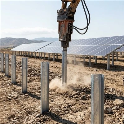 Utility Solar Steel ramming paalut