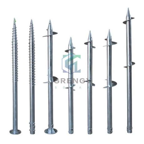 Solar Ground Helical Screw Spiral Pile Flange